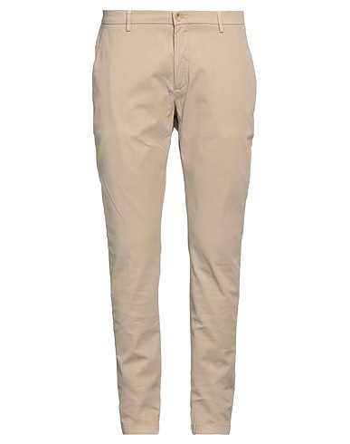 YAN SIMMON Casual trouser Beige 97% Cotton, 3% Elastane