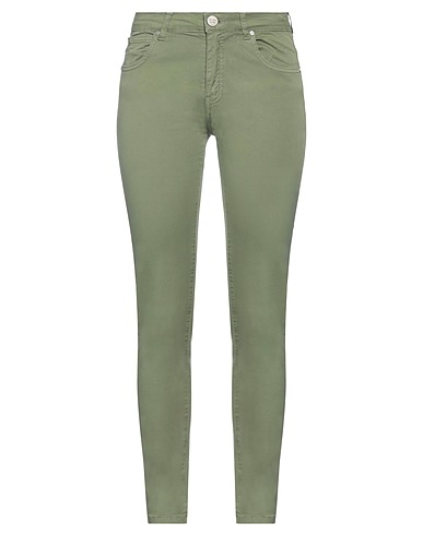 DENNY ROSE Pantalone Verde militare 98% Cotone, 2% Elastan