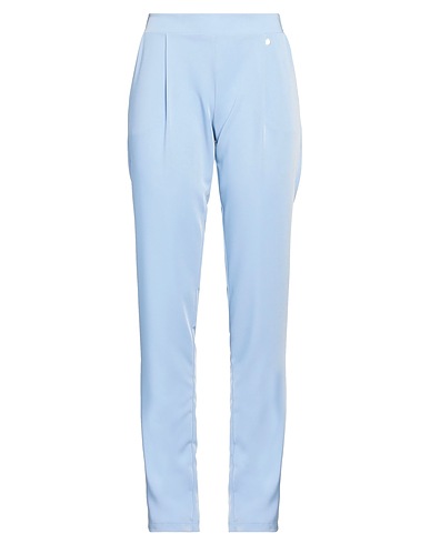 CRISTINA GAVIOLI Casual trouser Sky blue 97% Polyester, 3% Elastane