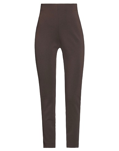 SEVENTY VENEZIA Casual trouser Dark brown 96% Polyamide, 4% Elastane