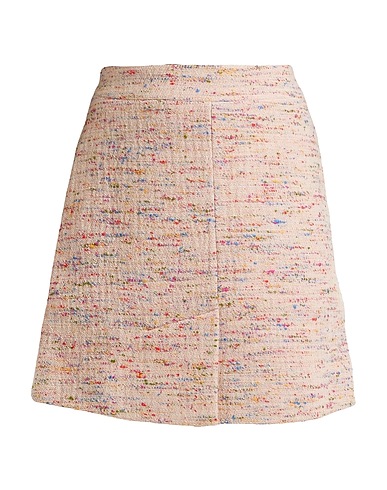 GANNI Mini skirt Blush 70% Wool, 24% Polyamide, 6% Viscose