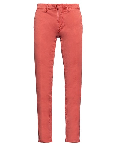 INCOTEX Casual trouser Brick red 97% Cotton, 3% Elastane
