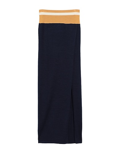 ASTRID ANDERSEN Falda larga Azul noche 70% Acrílico, 30% Lana