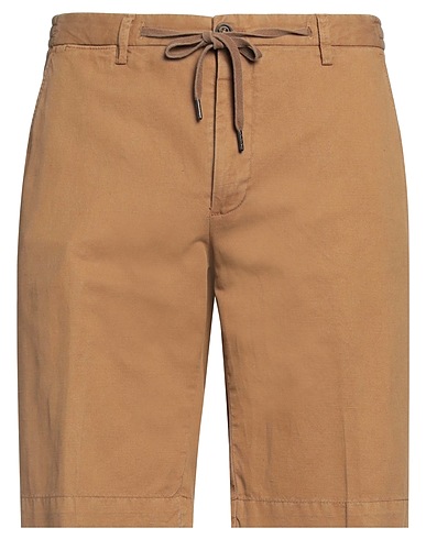 BRIGLIA 1949 Shorts & Bermudas Kamel 63% Baumwolle, 35% Leinen, 2% Elastan