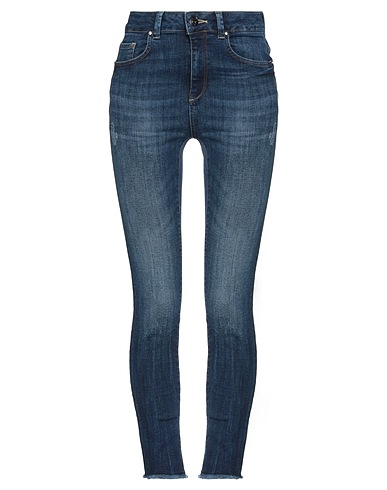 NOPE Denim trousers Blue 98% Cotton, 2% Elastane