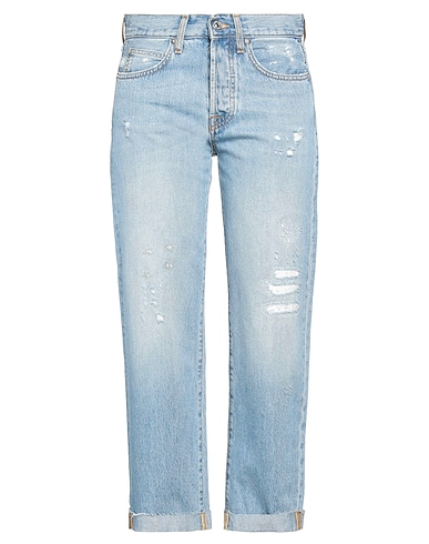 ROŸ ROGER'S Denim trousers Blue 60% Cotton, 40% Lyocell