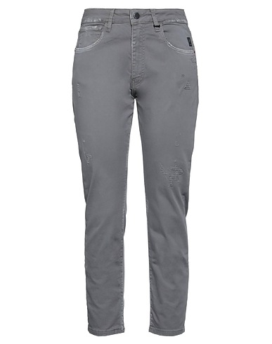 ER ELIAS RUMELIS Casual pants Grey 98% Cotton, 2% Elastane