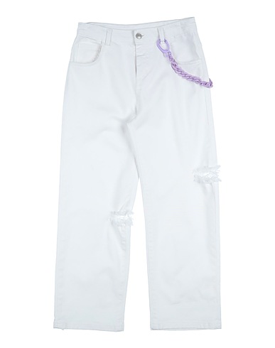 MARC ELLIS Casual trouser White 97% Cotton, 3% Elastane