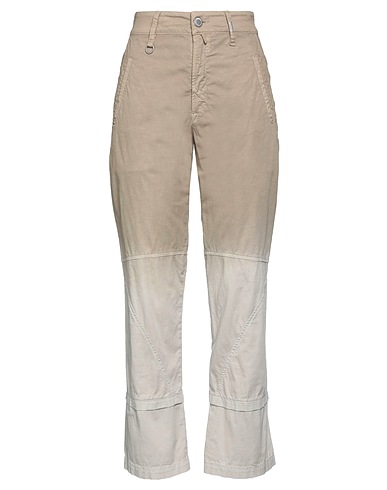 HIGH Casual trouser Khaki 87% Cotton, 11% Linen, 2% Elastane