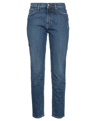 ROŸ ROGER'S Denim pants Blue 99% Cotton, 1% Rubber