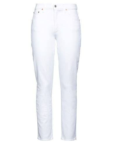 CITIZENS OF HUMANITY Denim trousers White 99% Organic cotton, 1% Lycra®