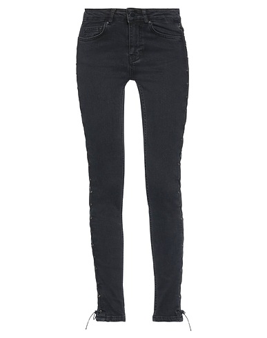 NIKKIE Denim trousers Black 98% Cotton, 2% Elastane