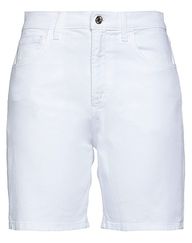LIU •JO Denim shorts White 97% Cotton, 3% Elastane