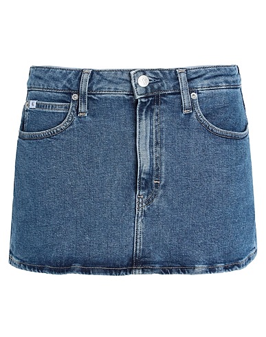 CALVIN KLEIN JEANS Denim skirt Blue 99% Cotton, 1% Elastane