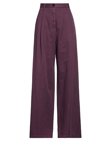 FORTE_FORTE Casual trouser Purple 100% Cotton