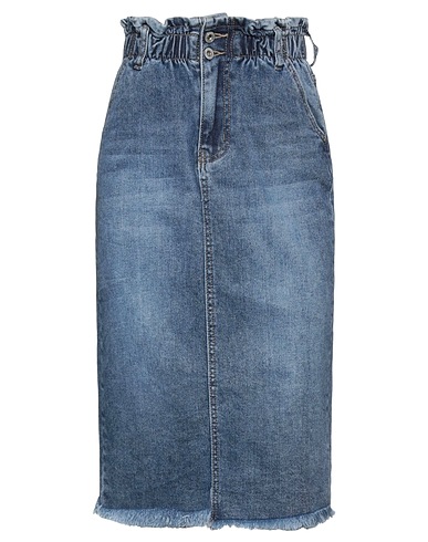 GILDA Denim skirt Blue 94% Cotton, 4% Polyester, 2% Elastic fibres