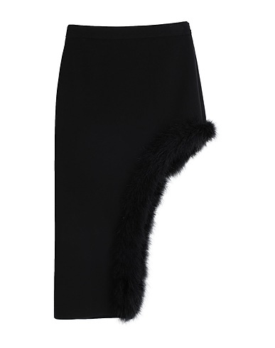 AMEN Minirock Schwarz 65% Polyester, 31% Viskose, 4% Elastan, Meleagris Gallopavo Federn