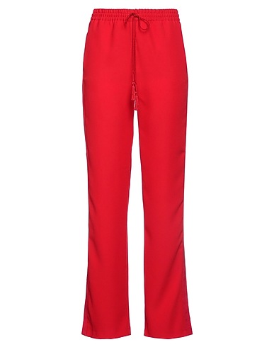 ERMANNO FIRENZE Casual pants Red 100% Polyester, Cotton, Viscose