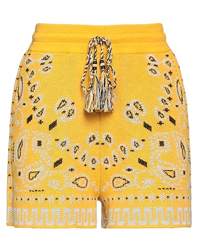 ALANUI Shorts & Bermuda Yellow 97% Cotton, 3% Polyamide