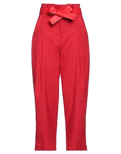 MARISSA WEBB Casual trouser Red 42% Linen, 36% Polyester, 20% Viscose, 2% Elastane