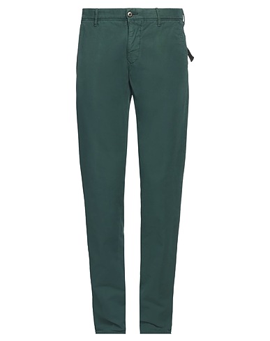 INCOTEX Casual pants SLACKS BY SLOWEAR Dark green 96% Cotton, 4% Elastane