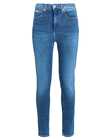 CALVIN KLEIN JEANS Denim trousers Blue 94% Cotton, 4% Elastomultiester, 2% Elastane
