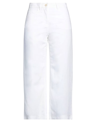 GARDEUR Casual trouser White 60% Viscose, 40% Linen