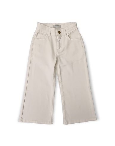 GOLDEN GOOSE Denim trousers Wide jeans White 97% Cotton, 3% Elastane