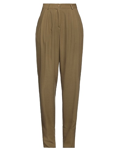 RONI HELOU Casual pants Military green 100% Wool