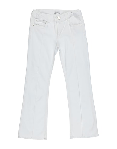 LIU •JO Denim trousers White 97% Cotton, 3% Elastane