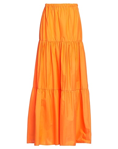 PINKO Maxi Skirts Orange 100% Cotton