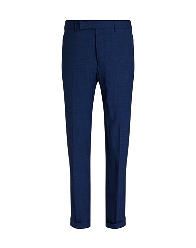 ZEGNA Casual trouser Navy blue 75% Wool, 13% Silk, 8% Linen, 4% Elastane