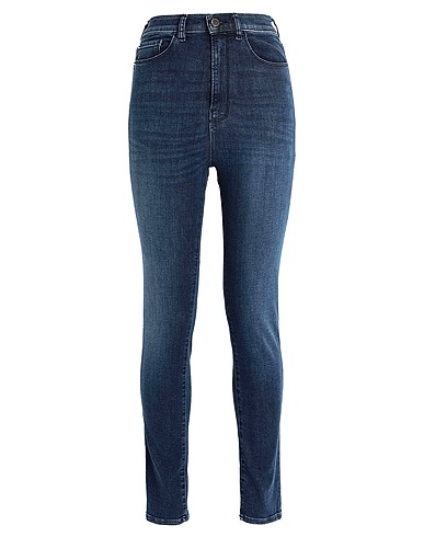 EMPORIO ARMANI Denim trousers Blue 74% Cotton, 13% Modal, 9% Elastomultiester, 4% Elastane
