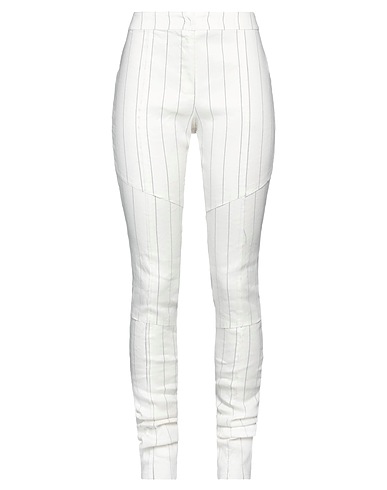 A_ME Casual trouser Ivory 77% Linen, 23% Elastomultiester