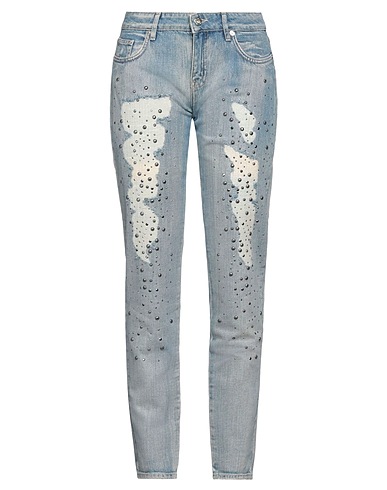 DENNY ROSE Denim trousers Blue 100% Cotton, Polyester