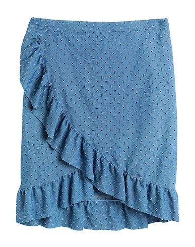 CLO'H Denim skirt Blue 95% Cotton, 5% Elastane