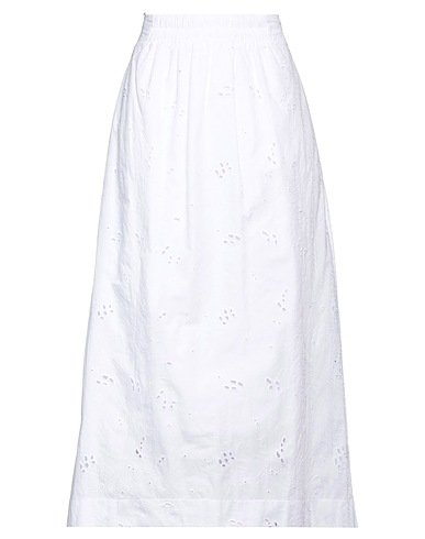 ALPHA STUDIO Maxi Skirts White 100% Cotton
