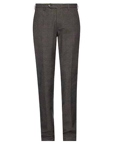 INCOTEX Casual trouser Dark brown 51% Wool, 49% Cotton