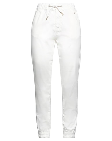 YES ZEE by ESSENZA Casual trouser Off white 98% Cotton, 2% Elastane