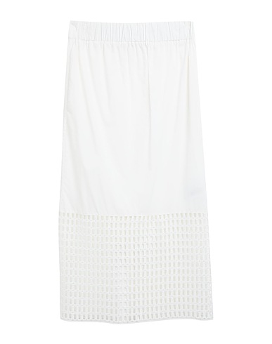 ALPHA STUDIO ミディ丈スカート ホワイト コットン 100% / ポリエステル
