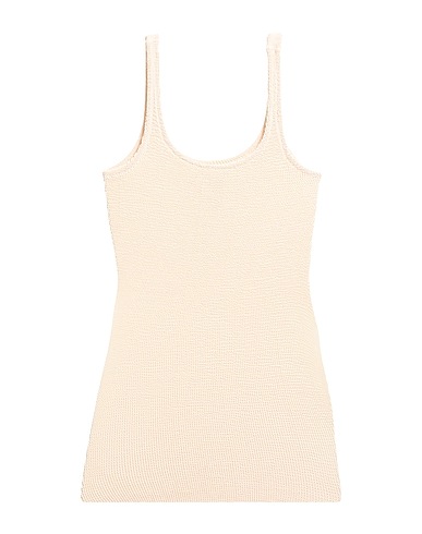 MC2 SAINT BARTH Short dress BEIGE 90% Polyamide, 10% Elastane