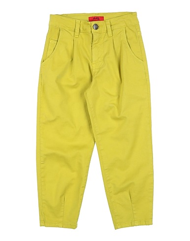 JIJIL JOLIE Casual pants Lime green 97% Cotton, 3% Elastane