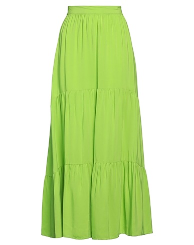 CARACTÈRE Maxi Skirts Lime green 100% Viscose