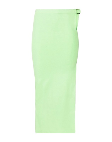 8 by YOOX Maxi Skirts CUT OUT DETAIL MIDI SKIRT
 Lime green 73% Viscose, 27% Recycled polyamide