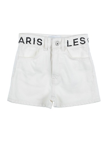 LES COYOTES DE PARIS Denim shorts Off white 100% Cotton