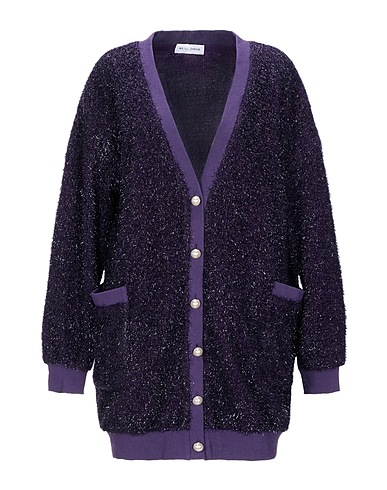 WEILI ZHENG Cardigan Purple 100% Polyester