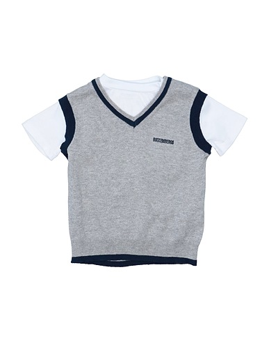 BIKKEMBERGS Jumper Grey 100% Cotton