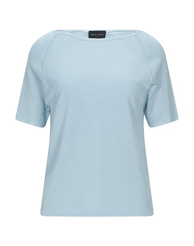ROBERTO COLLINA Sweater Sky blue 80% Viscose, 20% Metallic Polyester