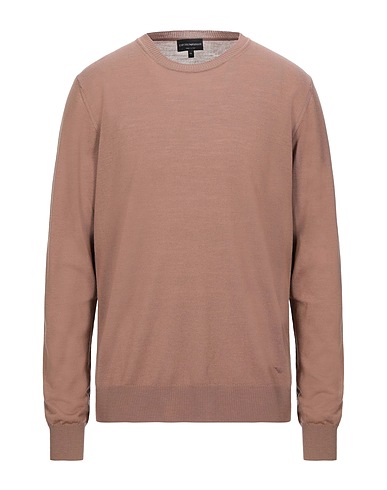 EMPORIO ARMANI Sweater Camel 100% Virgin Wool
