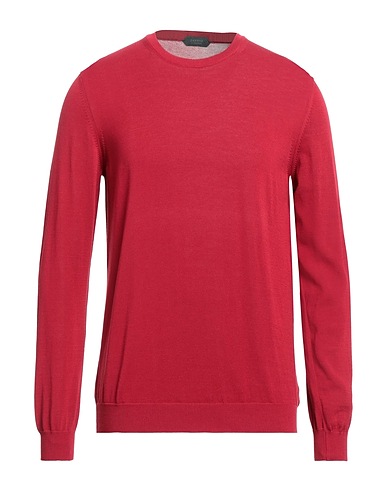 ZANONE Jumper Burgundy 100% Cotton